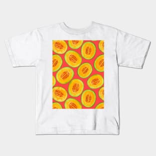 Melon slices watercolor pattern Kids T-Shirt